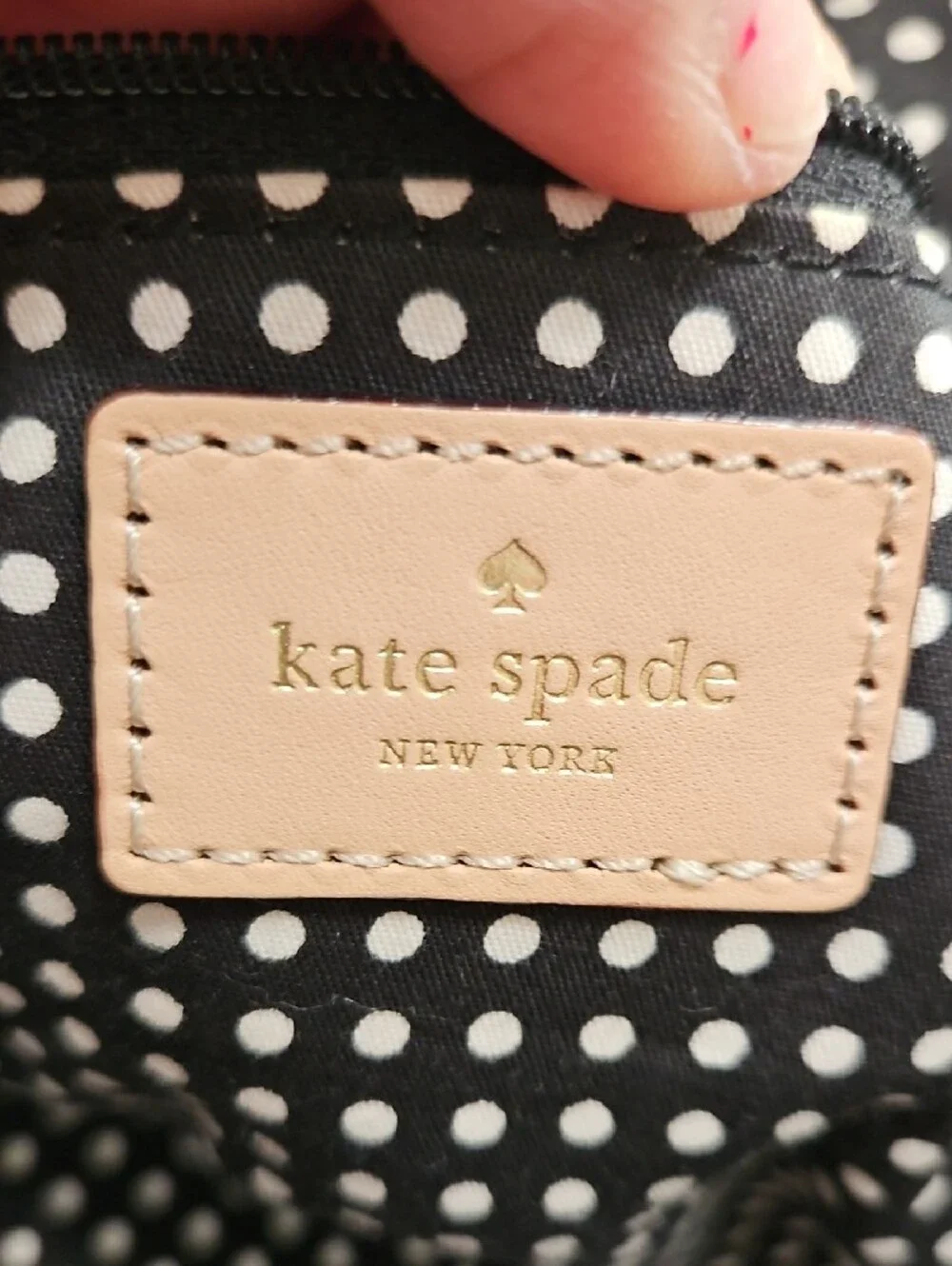 kate spade Black Tote with Tan Handles